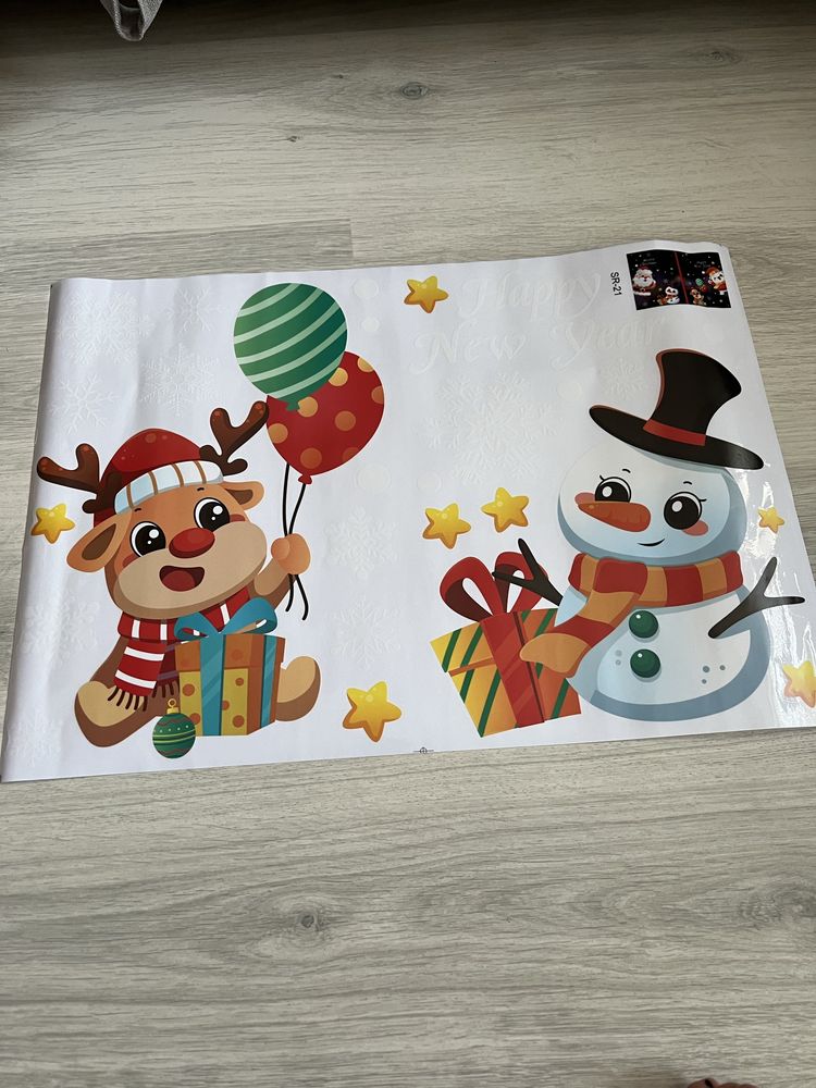 Naklejki świąteczne na okno, 2szt.