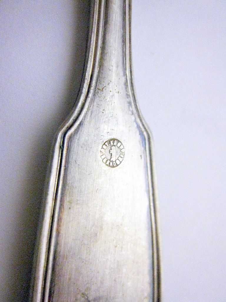 8 antigas facas de peixe com banho em prata - Krupp Berndorf
