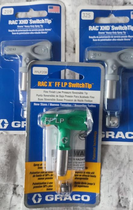 Dysze do pistoletu malarskiego RAC I XHD Nowe 3 sztuki