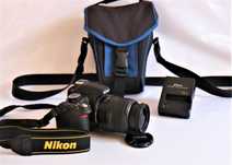 Nikon D3100 com lente Nikon 18-55mm máquina fotográfica digital