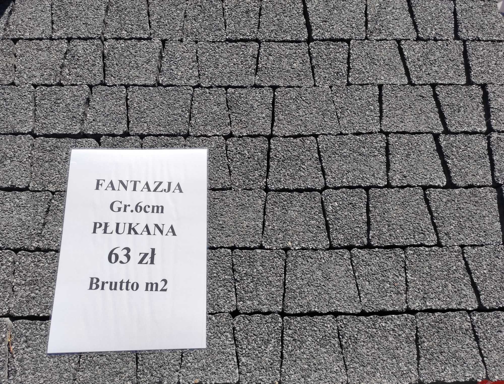 Kostka brukowa FANTAZJA płukana gr. 6cm