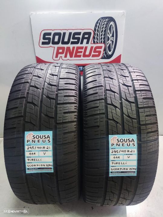 2 pneus semi novos 295-40r21 pirelli - oferta dos portes