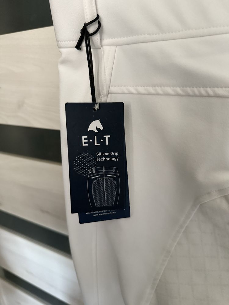 Bryczesy jeździeckie ELT damskie białe 44