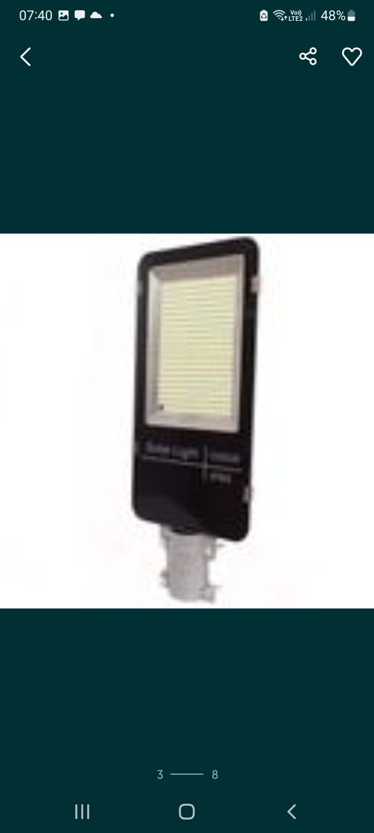 Lampa solarna 1500w obrotowy panel