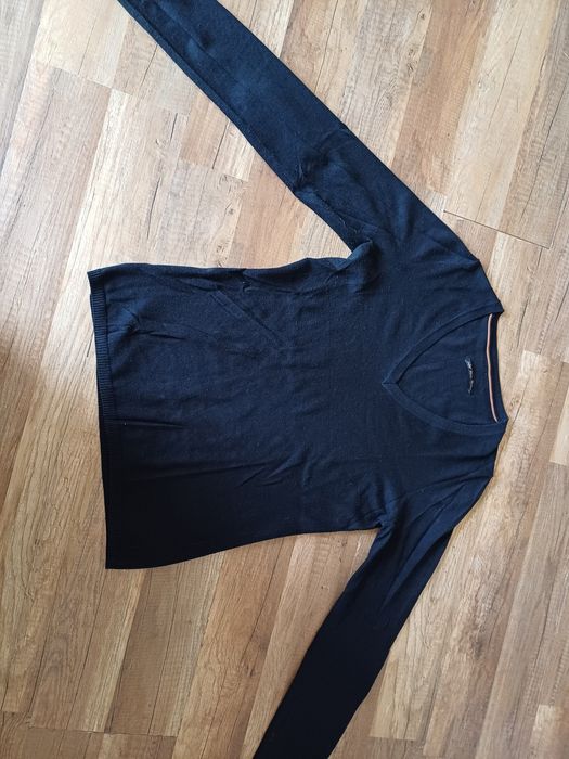 Massimo dutti sweter kaszmir jedwab S M czarny damski 36 38