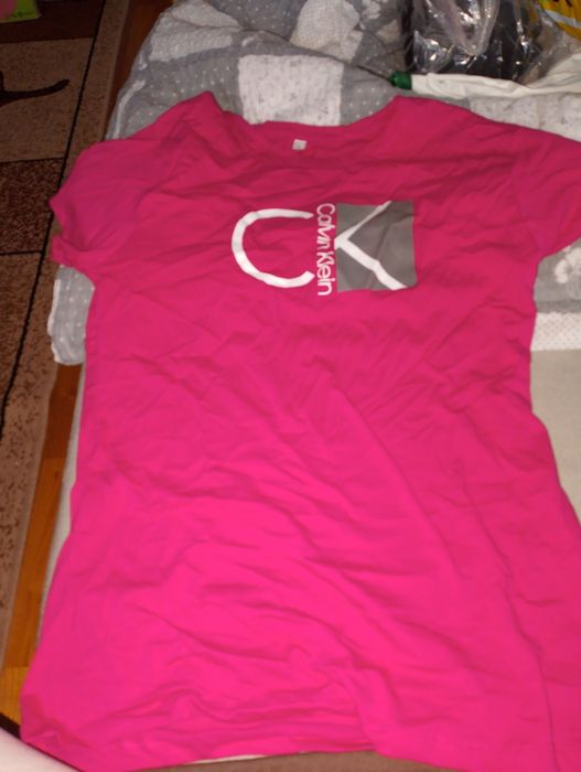 T-shirt damski Fuksja CK