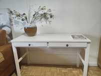 Biurko białe ikea Hemnes drewniane