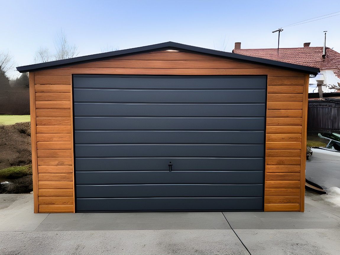 Garaż drewnopodobny garaz blaszany 4x6m (7x6 8x5 9x7 dostawa)