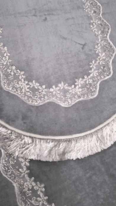 Komplety dywanikiów łazienkowych śmietankowe