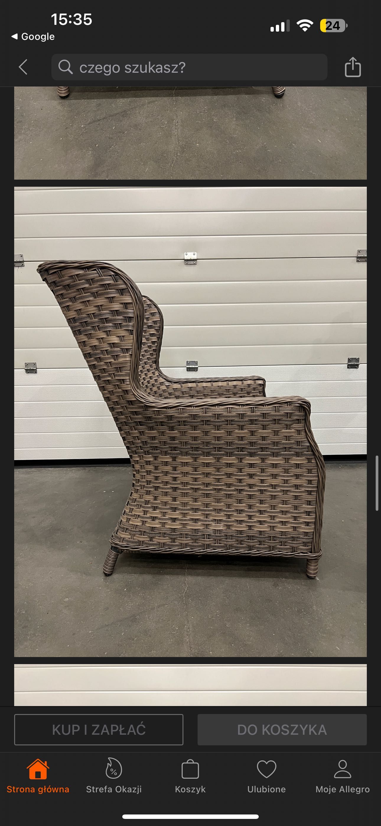 Fotel z technorattanu Trivento Brown