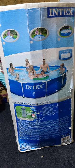 Basen INTEX 7w1 średnica 3.66cm wysokość 76cm Metal Frame nr 28212