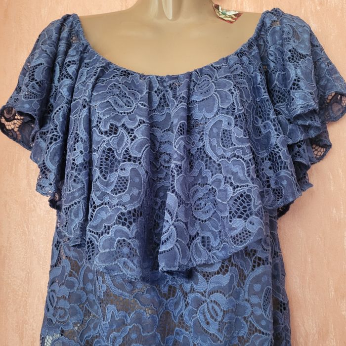 Комбидресс Боди с воланом кружевной XL