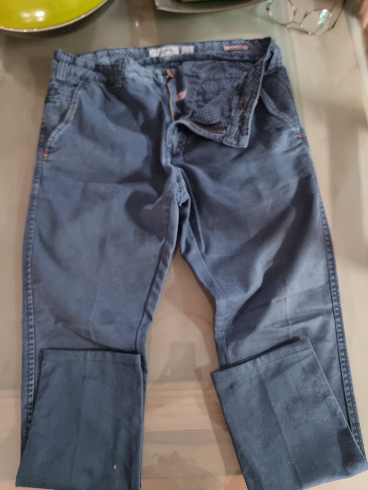 Calças Sarja  azul marinho escuro