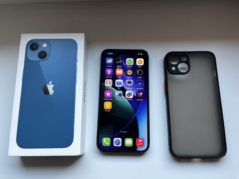 Telefon iPhone 13 128GB - Niebieski | 91% Kondycji