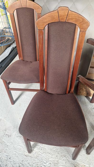 Krzesła 6sztuk brąz