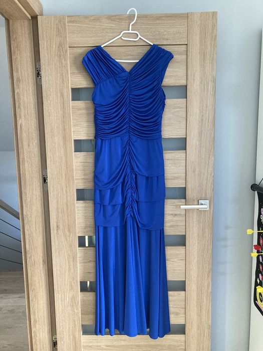 Suknia wieczorowa wizytowa długa r. L chaber wesele bal styl empire