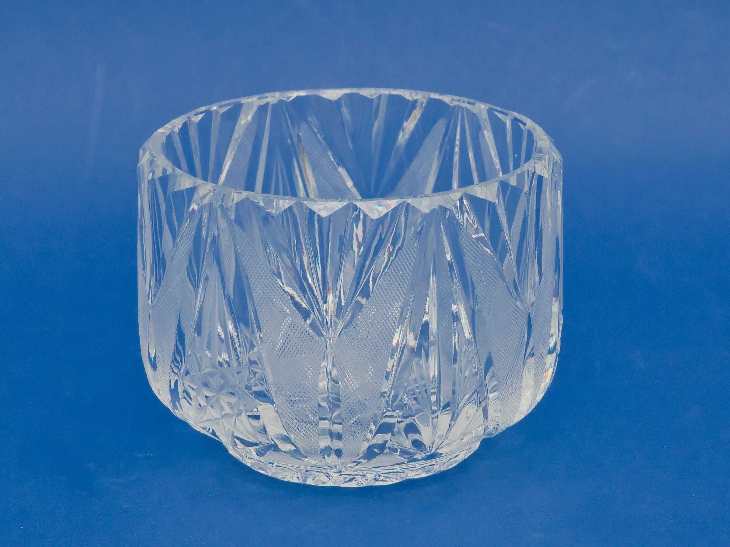 Kryształowa miska, misa 12 cm - zdobiony szlifowany kryształ