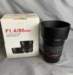 Samyang F 1.4/85mm as if umc