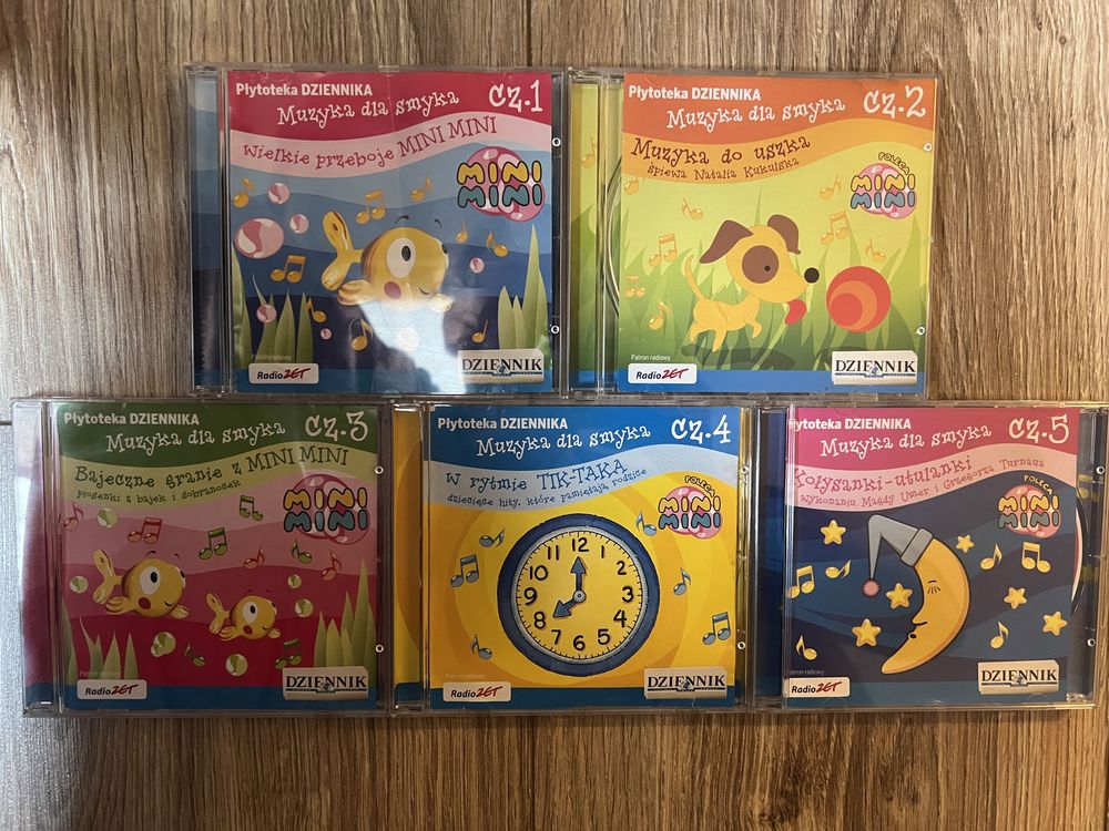5x CD Muzyka dla smyka Przeboje TV Mini Mini rybka - kurier DPD