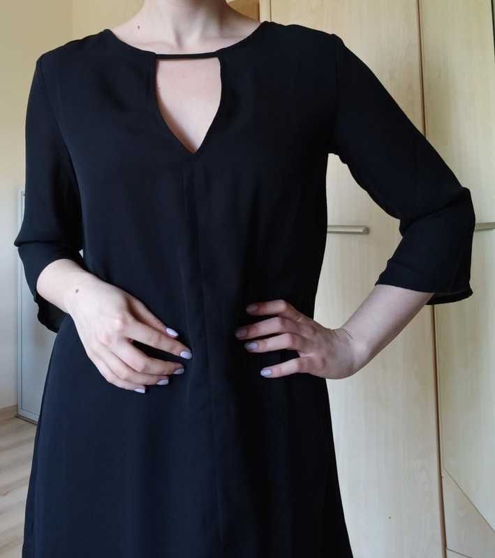 Sukienka czarna, terranova rozmiar s, wizytowa elegancka