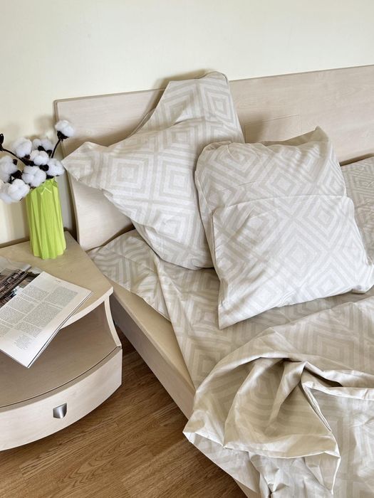 Стильна постільна білизна в ромб, бязь голд