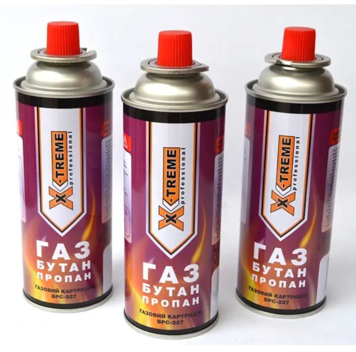 Газовый баллон Extreme,220 г. с клапаном Notch Type, сделано в ОАЕ