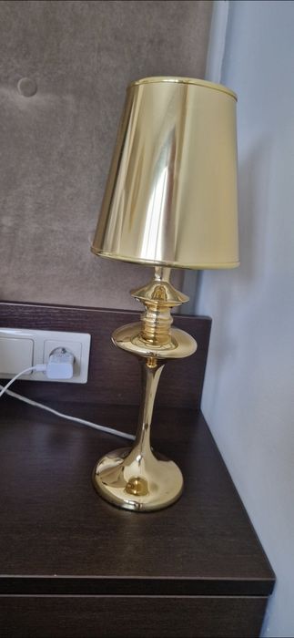 Lampka nocna 45cm złota glamour