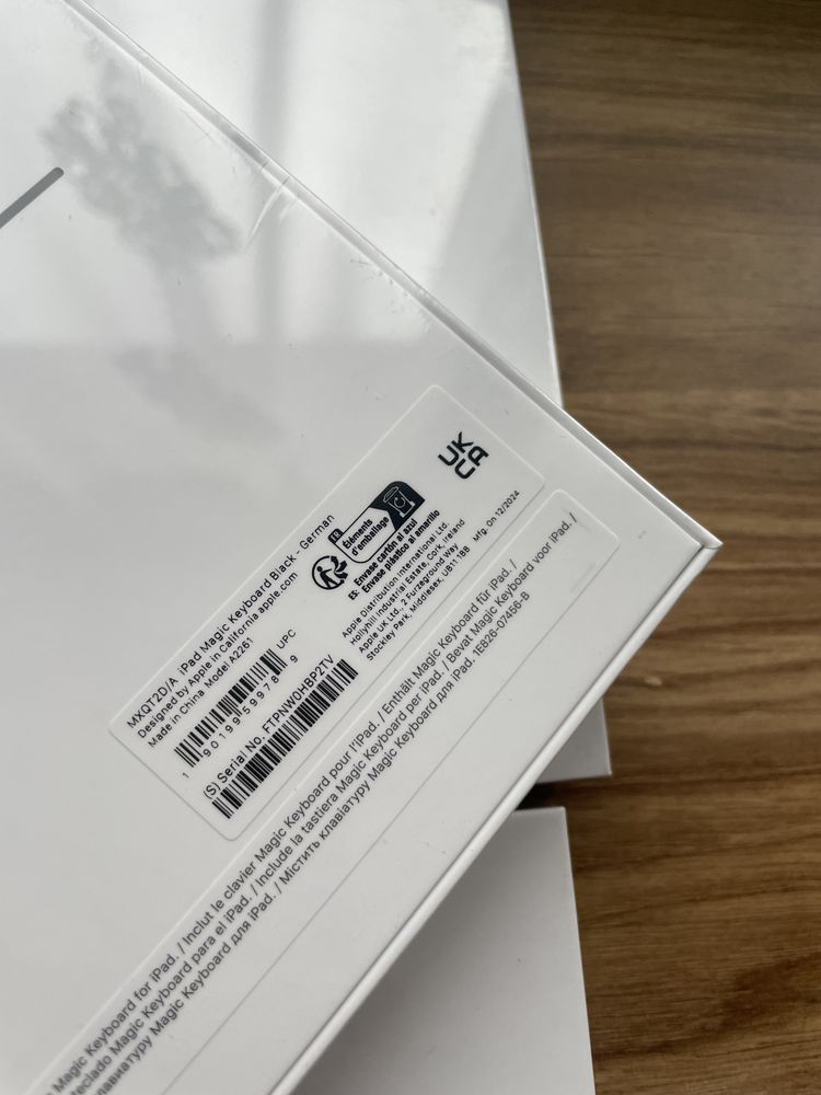 Zalaminowane Nieaktywowane Aplle Ipad Magic Keyboard A2261/Nówki!