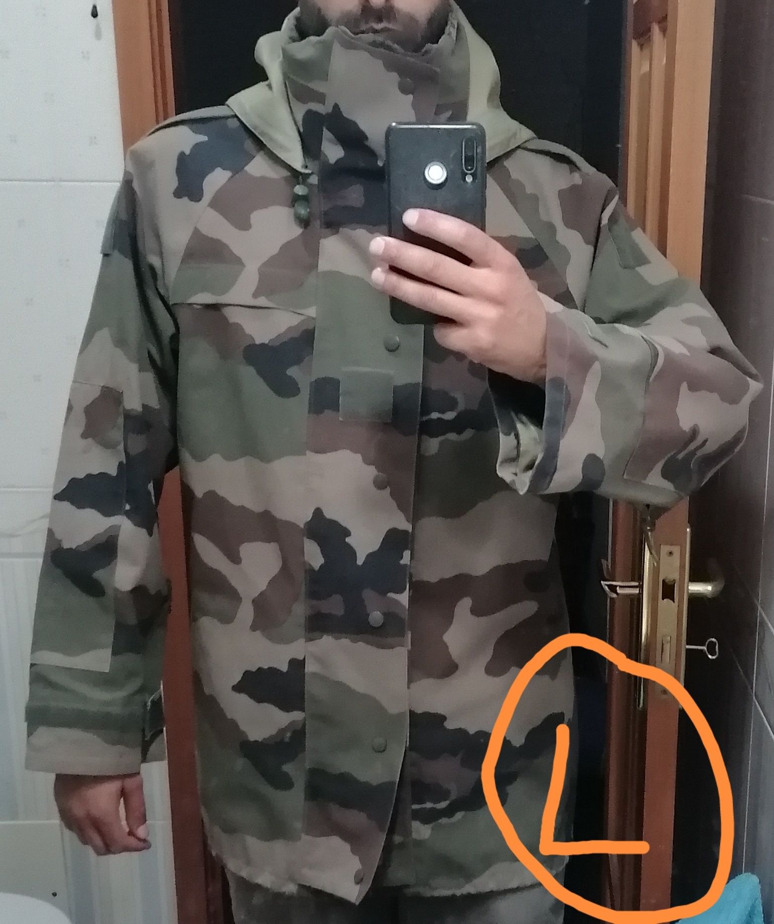 Casaco Gore tex militar camuflado caça