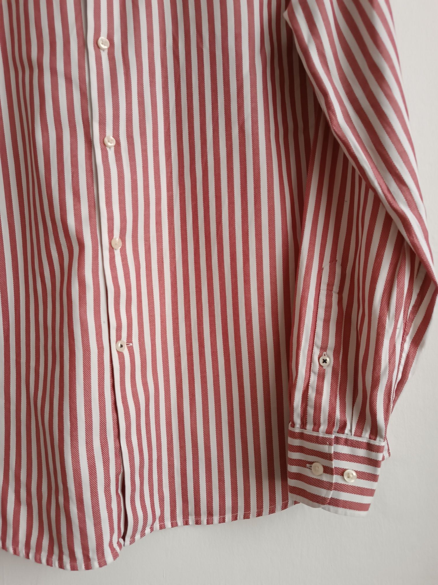 Męska koszula w paski bawełniana H&M Premium M 39/40