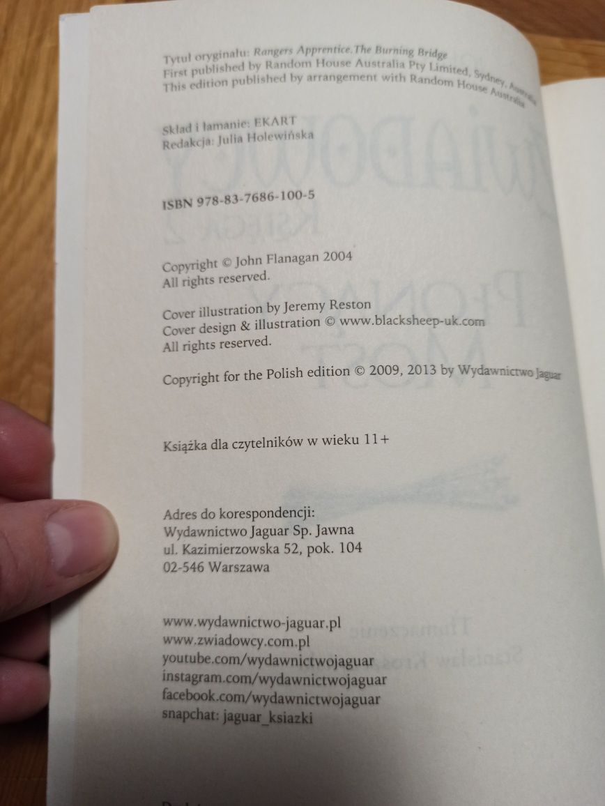 Książka Zwiadowcy księga 2, Płonący most