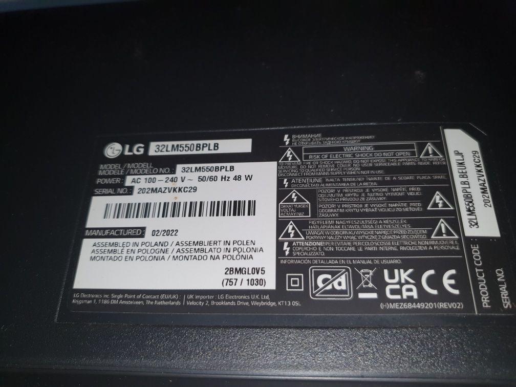 placa principal tv lg lm550bplb