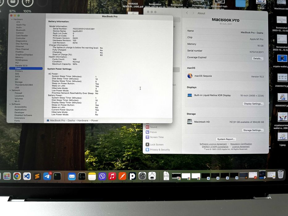 MacBook 16’ M1 Pro 16/1024 (1Tb). Ідеальний стан