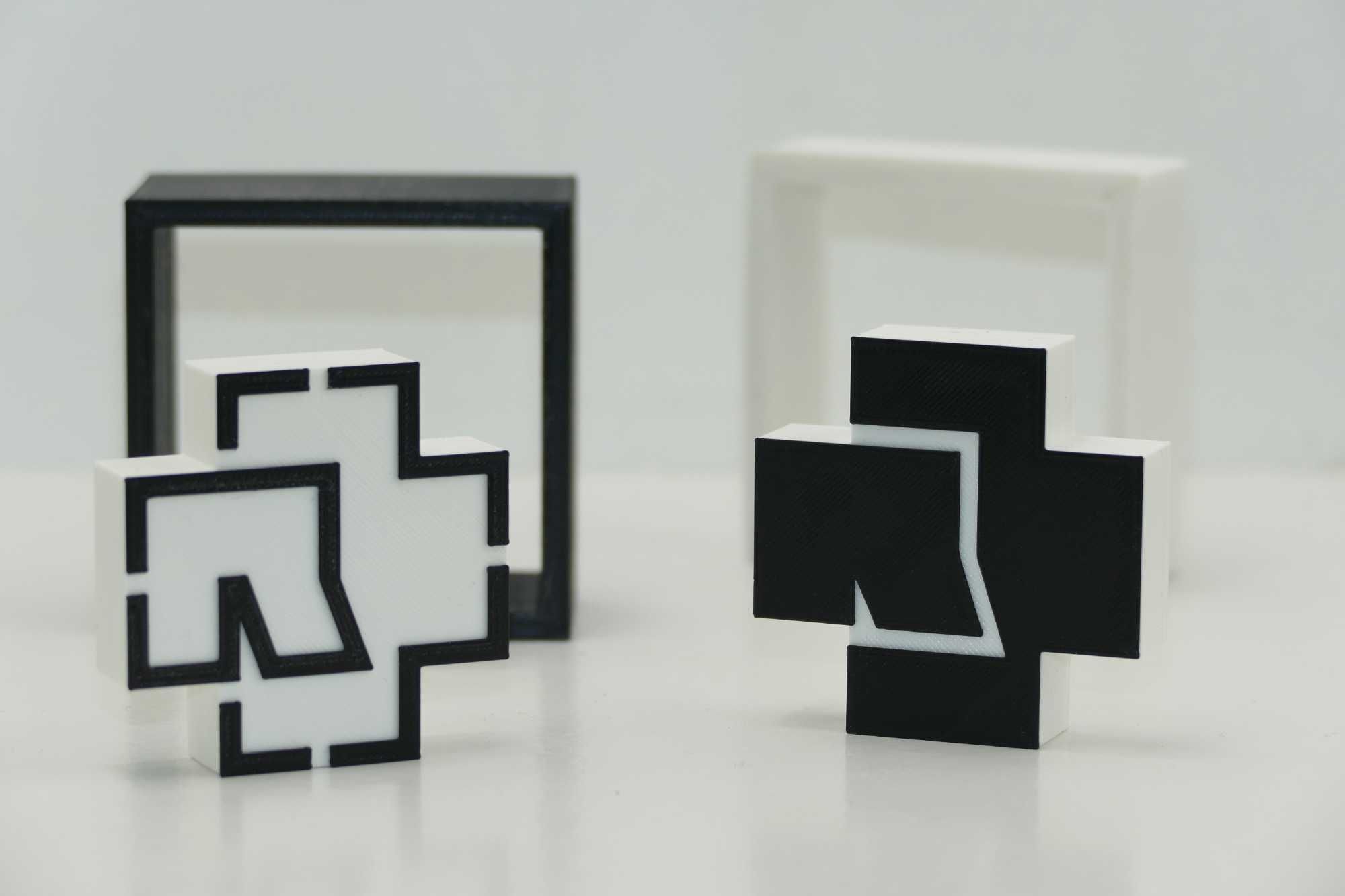 Rammstein - Impressão 3D Logotipo v2