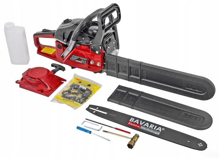 Piła Spalinowa Pilarka Łańcuchowa Do Drzewa 5,5km Mocna Zestaw Xxl Bav