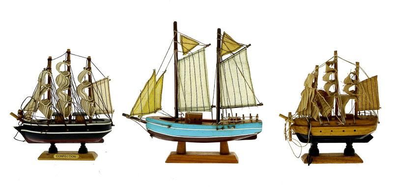 Conjunto de Barcos de decoração