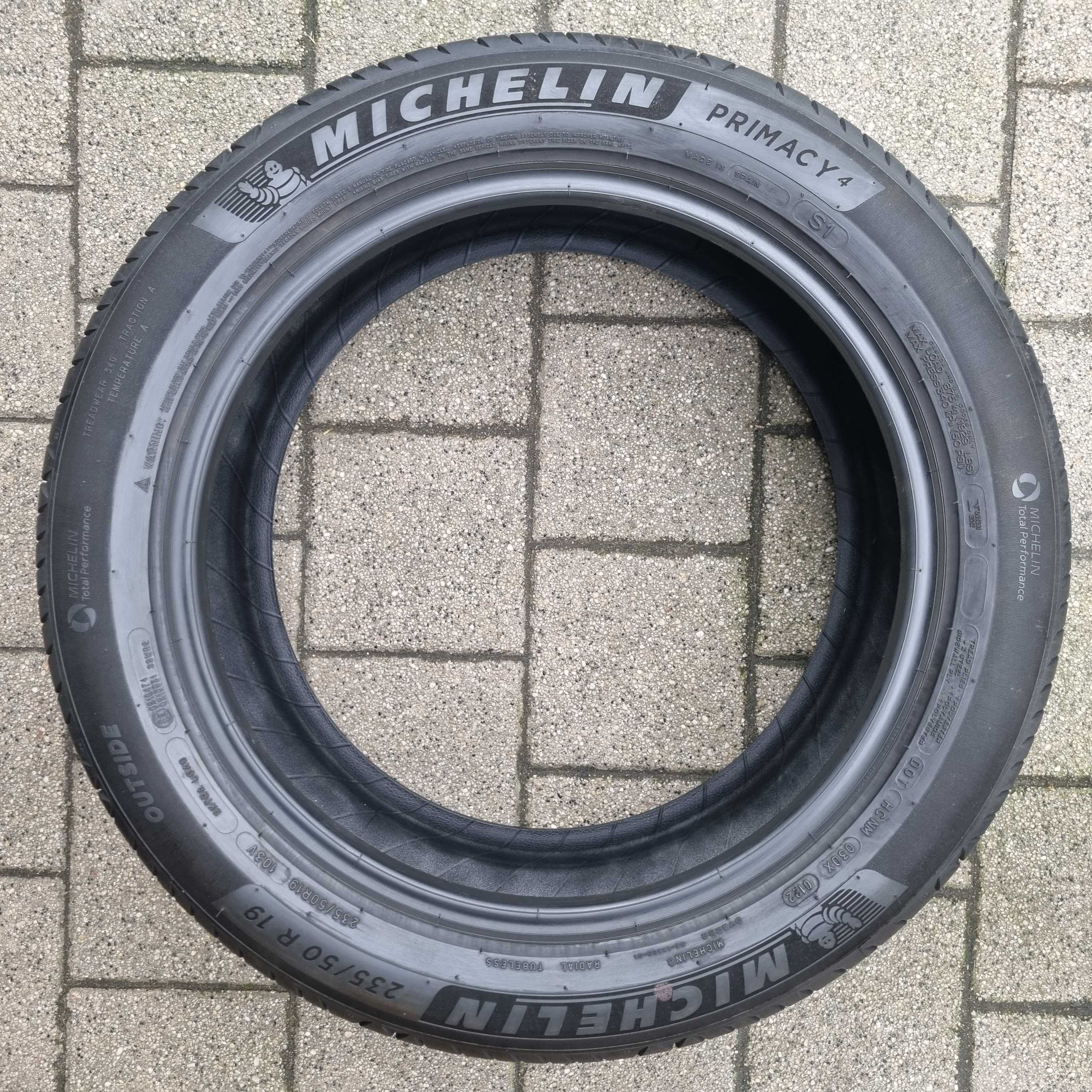 235/50R19 Michelin Primacy 4 103V XL S1 Rok 2022 - Nowe