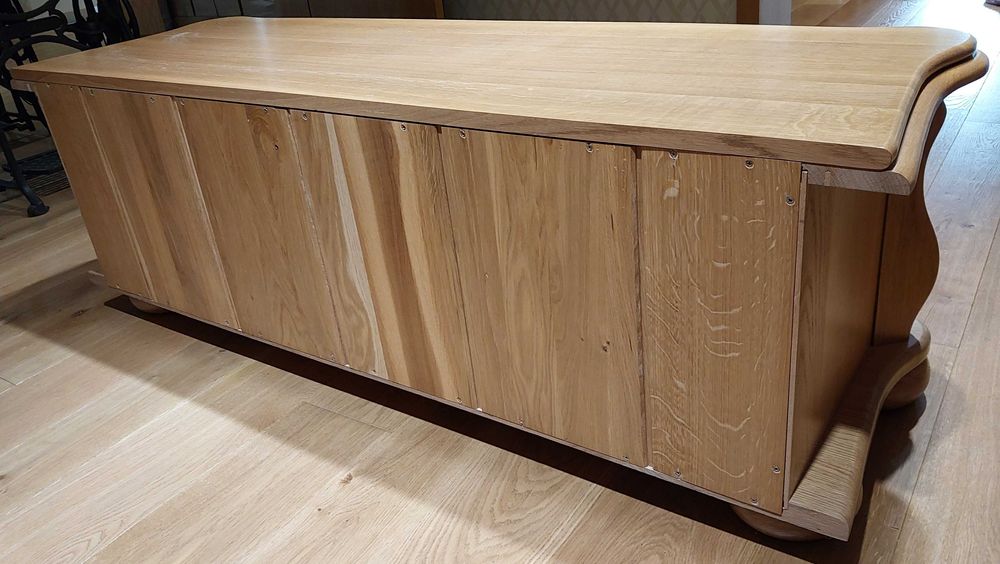 Szafka pod Telewizor Kler używana lity dąb naturalny lakier bezbarwny