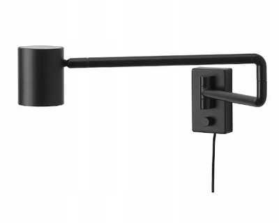 NOWA IKEA NYMANE LAMPA ŚCIENNA z Ramieniem Obrotowym Czarny Kinkiet
