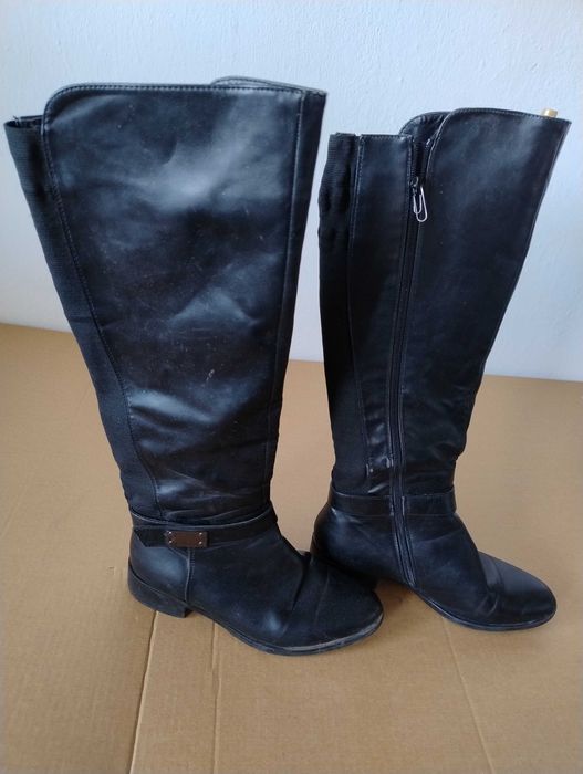 SUPER CENA Kozaki rozmiar 38 z regulacją gumy w obwodzie cholewki