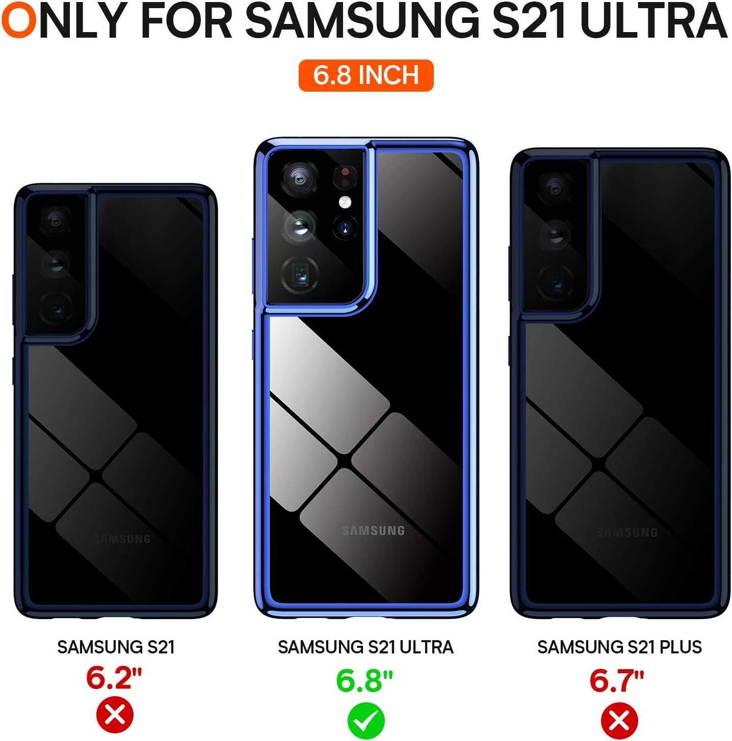L6. PLECKI ETUI Samsung S21 Ultra, cienkie granatowe