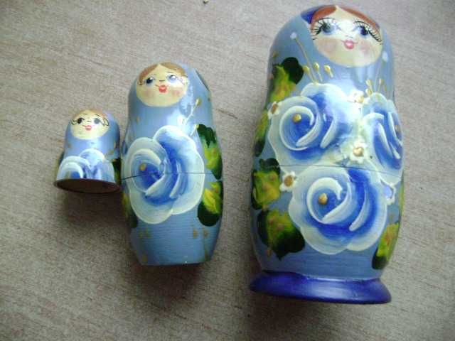 Starocie z PRL Stare zabawki Matrioszka drewniana radziecka z felerem