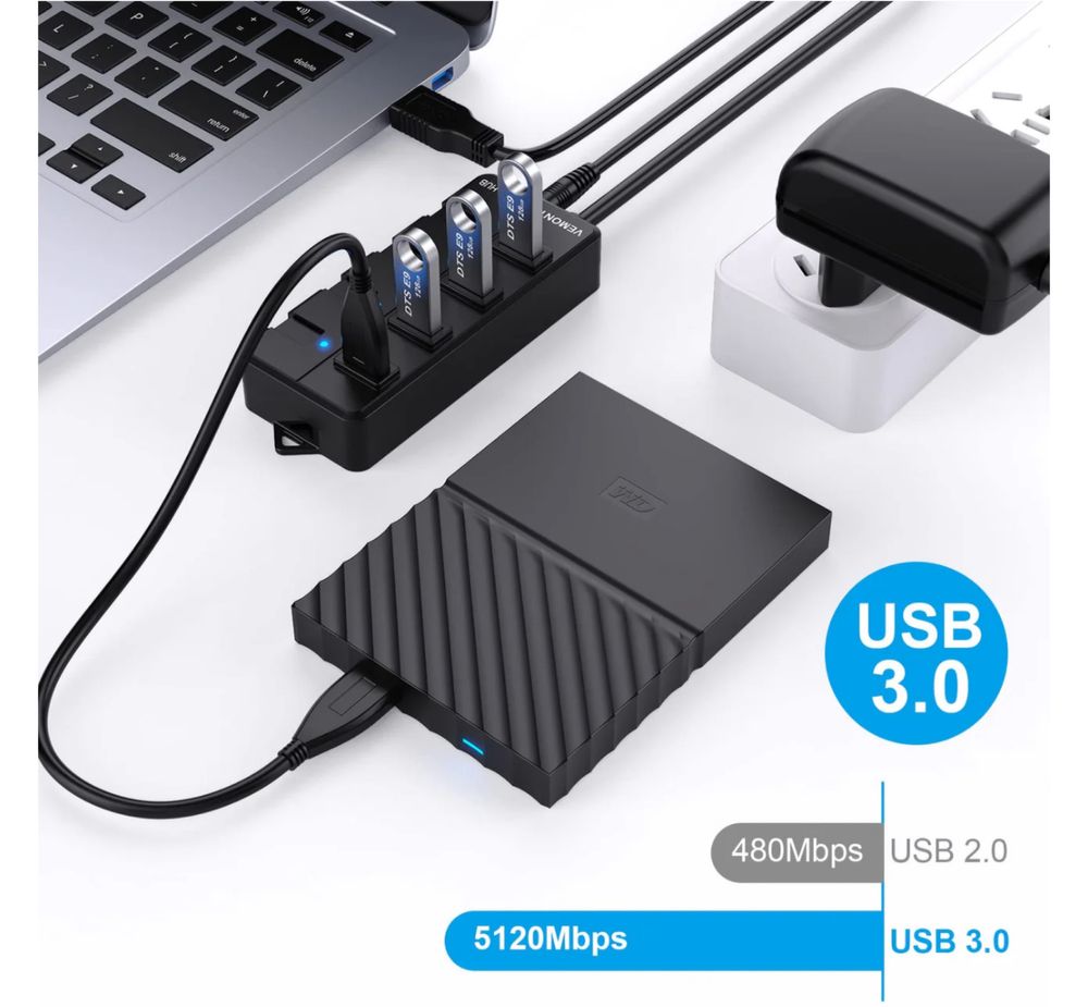 koncentrator USB 3.0 porty USB VEMONT