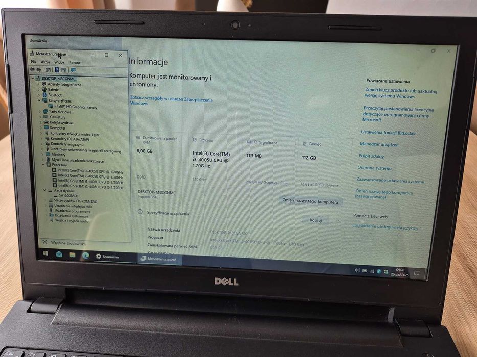 Laptop Dell Inspiron 3542 Core i3 SSD Win10