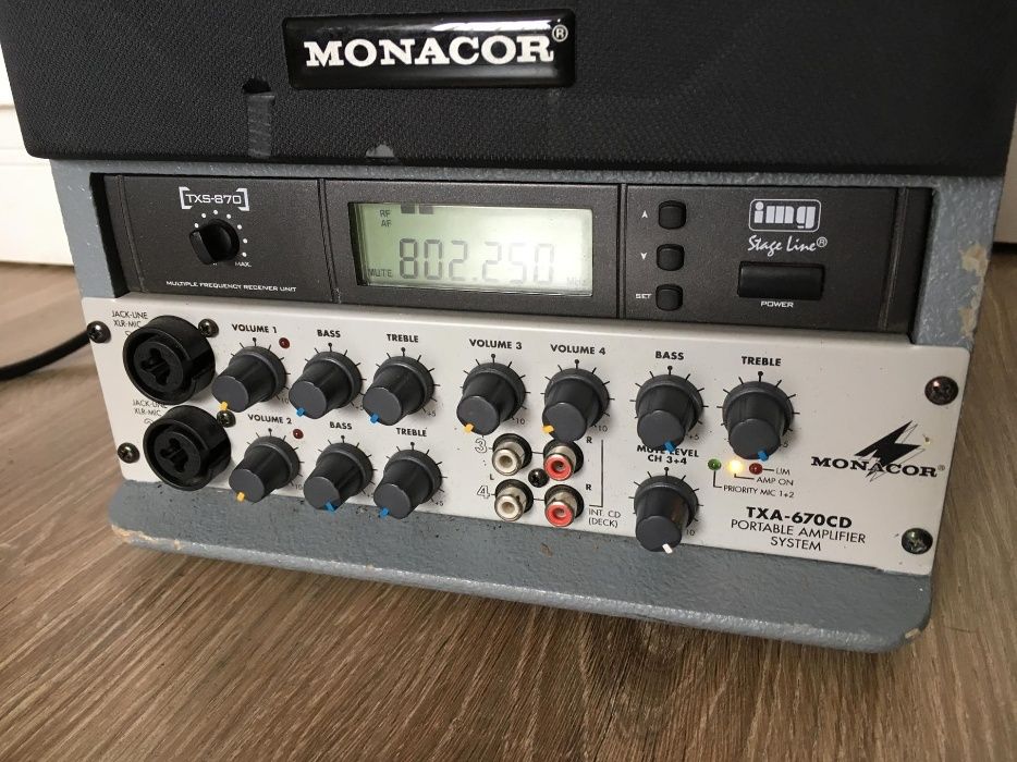 Aktywny przenośny zestaw głośnikowy Monacor TXA-670CD