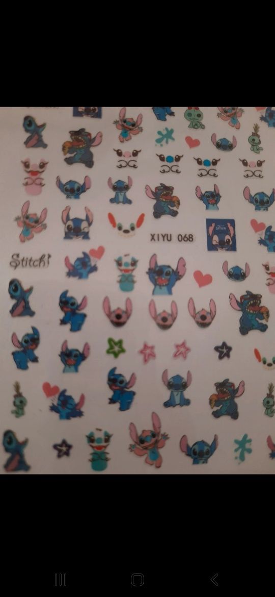 Naklejki na paznokcie stitch