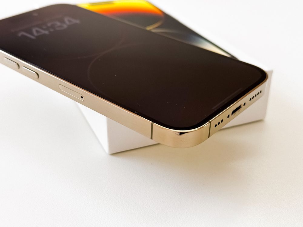 iPhone 14 Pro 256 GB Złota Perelka Jak Nowy 91% bateria