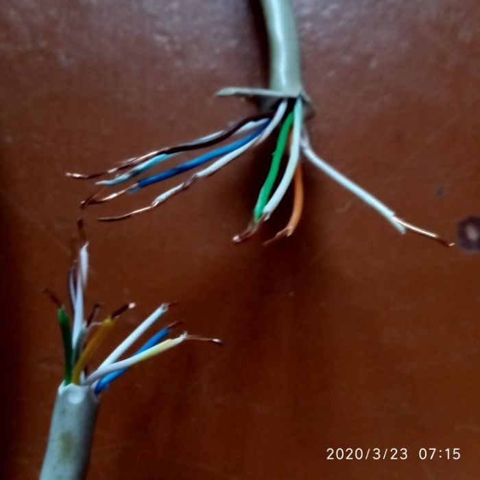 Интернет кабель бывший в употреблении. Для наружного и  внутренней про