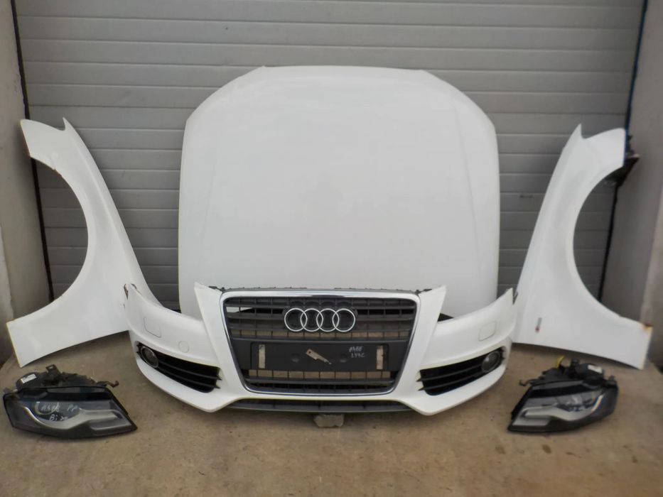 AUDI A4 B8 S-LINE 1.8 TFSI PRZÓD MASKA ZDERZAK BŁOTNIKI PAS PRZEDNI Z CHŁODNICAMI LAMPY XENON UK