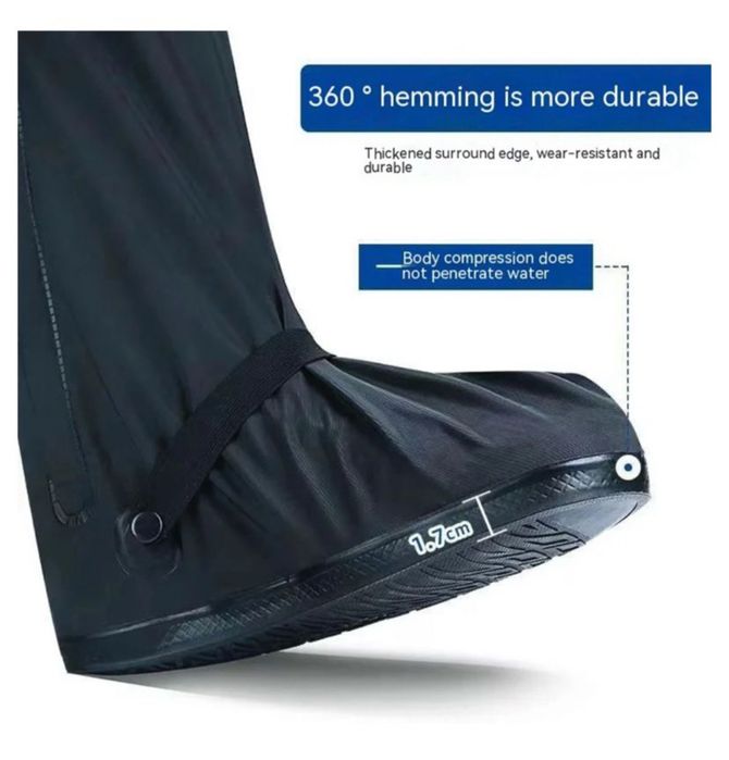 Многоразовые защитные бахилы на обувь от дождя и грязи AND140